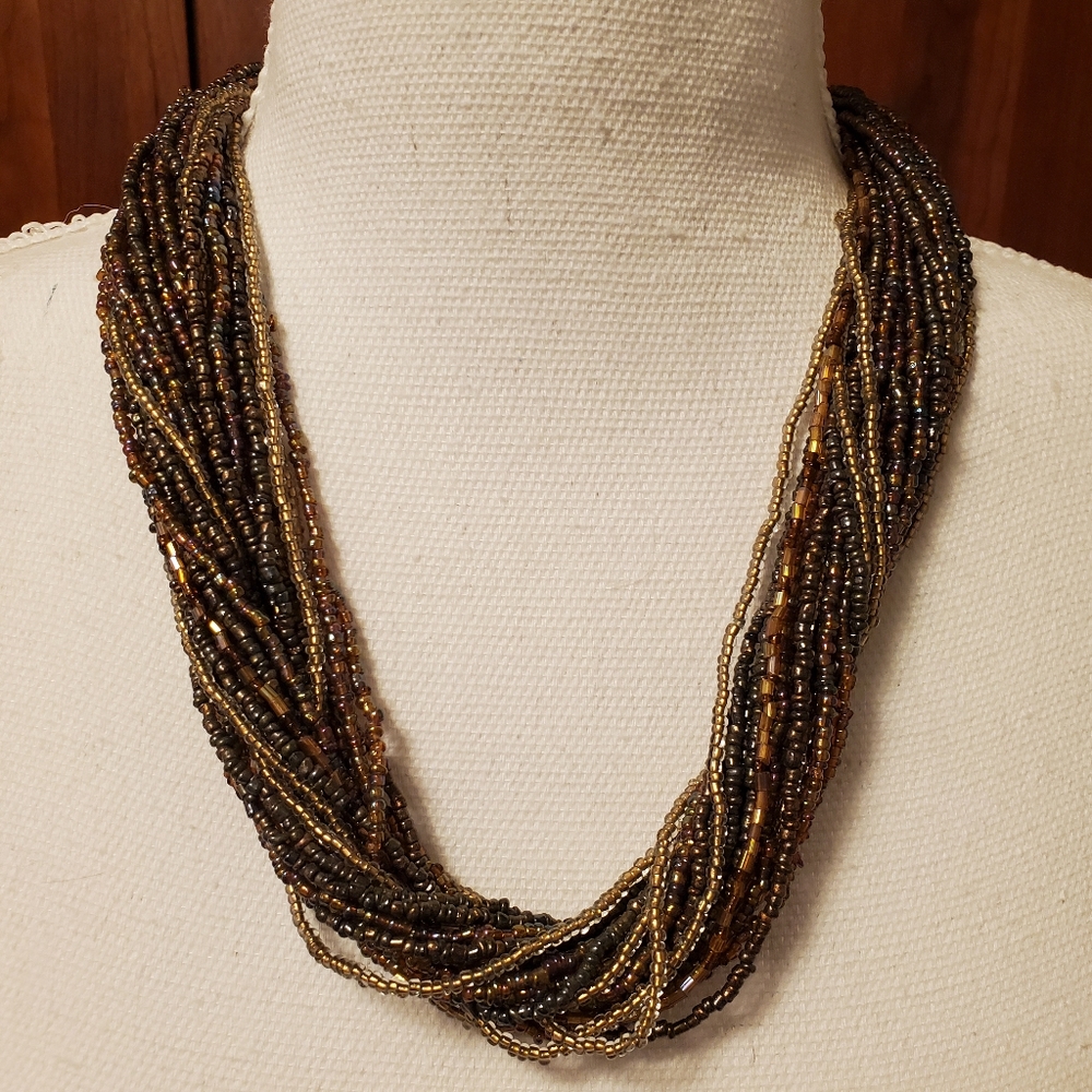 Multi Strand Statement Necklace - image 2